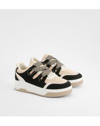 Boohoo - Chunky Contrast Lace Panel Sneakers - Lyst