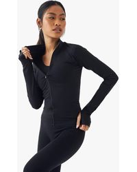 Boohoo - Premium Sculpt Seamless Zip Through Sports Jacket - Lyst