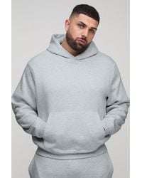 BoohooMAN - Plus Basic Boxy Over The Head Hoodie - Lyst