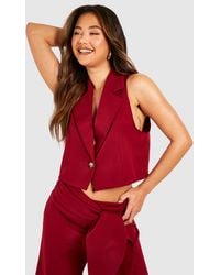 Boohoo - Fitted Plunge Front Waistcoat - Lyst