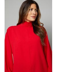 Wallis - Woven Batwing High Neck Blouse - Lyst