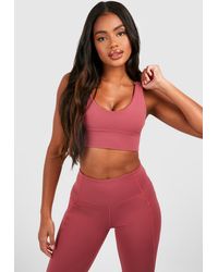 Boohoo - Premium Sculpt Reform Padded Sports Bra - Lyst