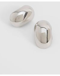 Boohoo - Silver Oversized Bubble Stud Earrings - Lyst
