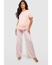 Boohoo - Maternity Star Print Pyjama Set - Lyst