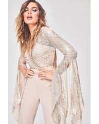 Boohoo Premium Hand Embellished Wide Leg Jumpsuit - Multicolor