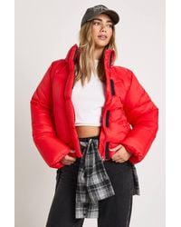 Boohoo - Quilt Detail Puffer Jacket - Lyst