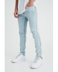 BoohooMAN - Skinny Jeans With Slash Knee - Lyst
