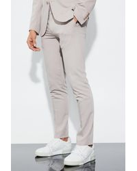 Boohoo - Skinny Fit Cropped Suit Pants - Lyst