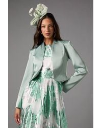 Coast - Crop Satin Jacket - Lyst