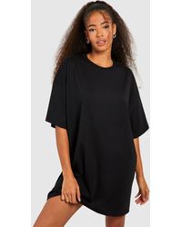 Boohoo - Cotton Super Oversized T-shirt Dress - Lyst