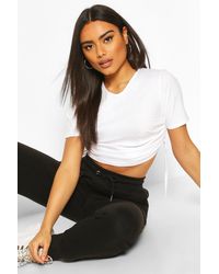side ruched t shirt