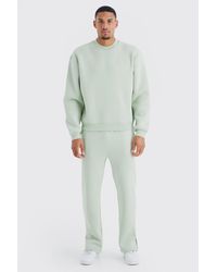 BoohooMAN - Tall Official Oversized Sweat Embossed Tracksuit - Lyst