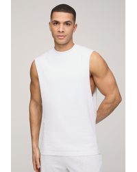 BoohooMAN - Regular Fit Basic Ribbed Vest - Lyst