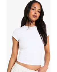 Boohoo - Basics Crew Neck Short Sleeve Fitted T-Shirt - Lyst