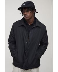 BoohooMAN - Tall Regular Fit Padded Collared Coach Jacket - Lyst