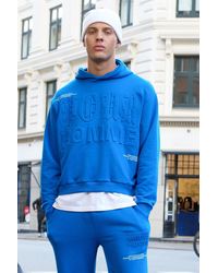 Boohoo - Oversized Boxy Homme Printed Embossed Hoodie - Lyst