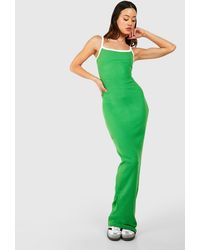 Boohoo - Tall Contrast Binding Strappy Maxi Dress - Lyst