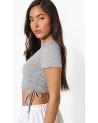 side ruched t shirt