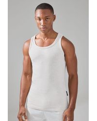 BoohooMAN - Man Active Gym Muscle Fit Ribbed Vest - Lyst