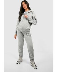 Boohoo - Maternity Ribbed Fitted T-shirt 3 Piece Hooded Tracksuit - Lyst