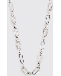 Boohoo - Chain Link Necklace In Silver - Lyst