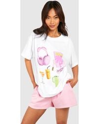 Boohoo - Girl Essentials Slogan Oversized T-shirt - Lyst