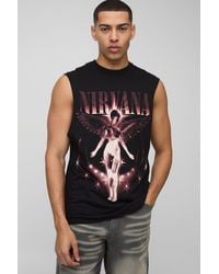 BoohooMAN - Vesttop mit lizenziertem Nirvana-Print - Lyst