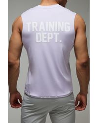 BoohooMAN - Active Performance Training Dept Regular Fit Tank - Lyst