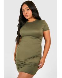 Boohoo - Plus Super Soft Ruched Bodycon Dress - Lyst