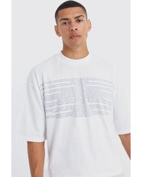 BoohooMAN - Kastiges Oversize T-Shirt mit halben Ärmeln - Lyst