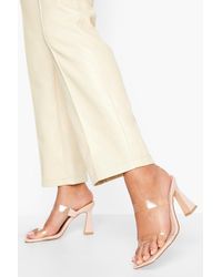 wide width clear mules