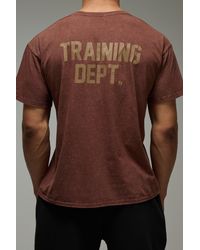 Boohoo - Camiseta Man Active Oversize Con Lavado A La Piedra Y Estampado Training Dept - Lyst