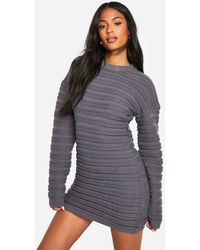 Boohoo - Tall Open Back Knitted Jumper Dress - Lyst