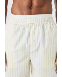 BoohooMAN - Woven Stripe Double Waistband Boxers - Lyst