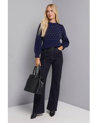 Wallis - Petite Stud Embellished Sweater - Lyst