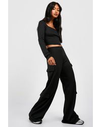 Boohoo - Super Soft Marl Slouchy Cargo Trousers - Lyst