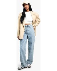 Boohoo - Basics Boyfriend Denim Jeans - Lyst