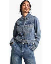 Boohoo - Western Buckle Detail Denim Jacket - Lyst