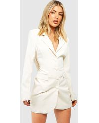 Boohoo - Tailored Low Cowl Back Fitted Blazer Dress - Lyst