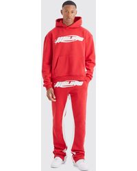 BoohooMAN - Worldwide Oversized Stacked Gusset Tracksuit - Lyst
