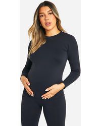 Boohoo - Maternity Soft Touch Longsleeve Basic Top - Lyst