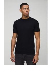 BoohooMAN - Basic Muscle Fit Crew Neck T-shirt - Lyst