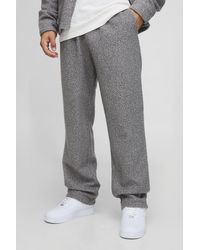 Boohoo - Relaxed Fit Boucle Elasticated Waist Trouser - Lyst