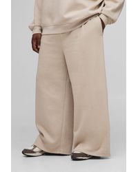 BoohooMAN - Plus Basic Extreme Wide Leg Jogger - Lyst