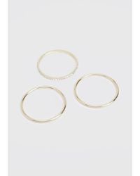 Boohoo - Diamante Bangle 3 Pack - Lyst