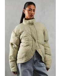 MissPap - Ribbed Placket Puffer Coat - Lyst