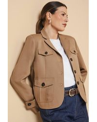 Wallis - Four Pocket Short Utility Jacket - Lyst