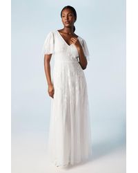 Coast - Angel Sleeve Wildflower Embroidered Wedding Dress - Lyst