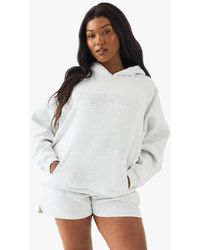 Boohoo - Plus Dsgn Studio 3D Embroidered Oversized Hoodie - Lyst