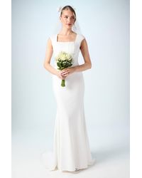 Coast - Square Neck Ponte Fishtail Wedding Dress With Puddle - Lyst